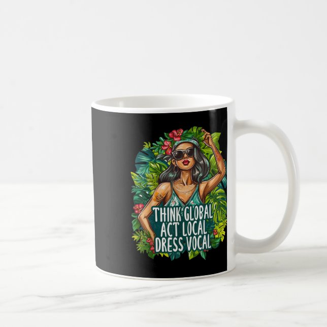 Tänka Global Act Local Dress Voal Environmental Kaffemugg (Höger)