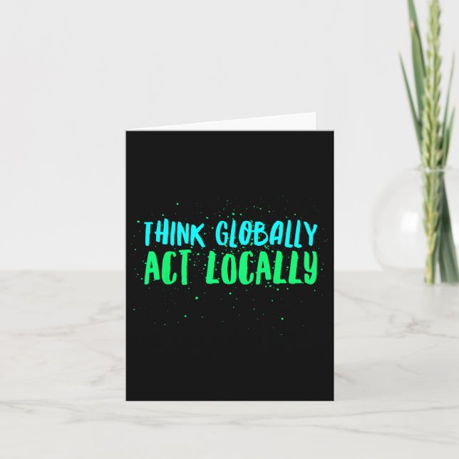 Tänka Global Act Local Environmental Kort (Framsida)