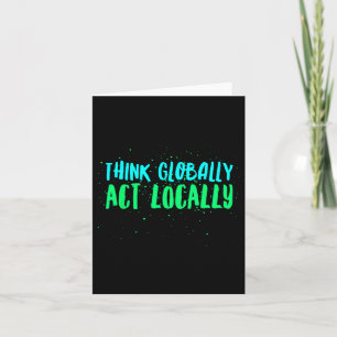 Tänka Global Act Local Environmental Kort