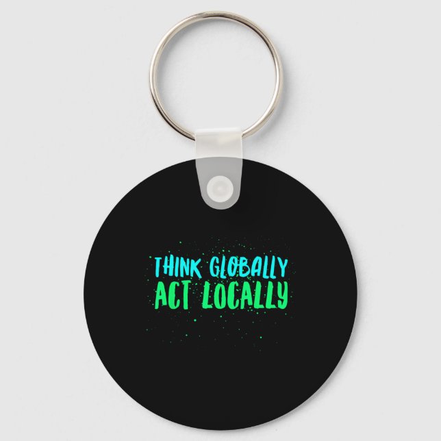 Tänka Global Act Local Environmental Nyckelring (Framsida)