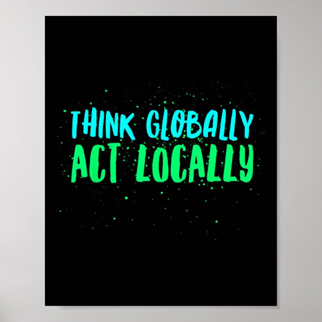 Tänka Global Act Local Environmental Poster (Framsidan)