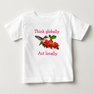 Tänka Global Act Locally Hummingbird Shirt Tee