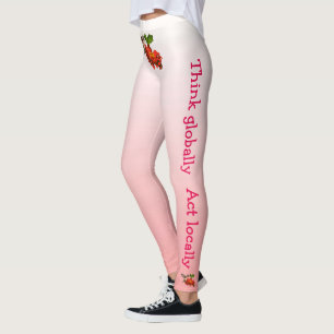 Tänka Global Act Locally Red Hummingbird Leggings
