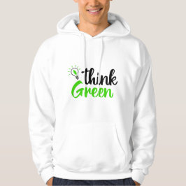 tänka grönt hoodie