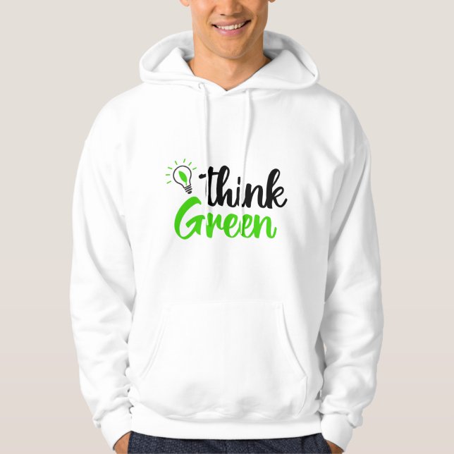 tänka grönt hoodie (Framsida)