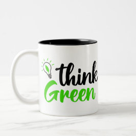 tänka grönt Två-Tonad mugg