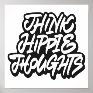 Tänka hippie-tankar poster