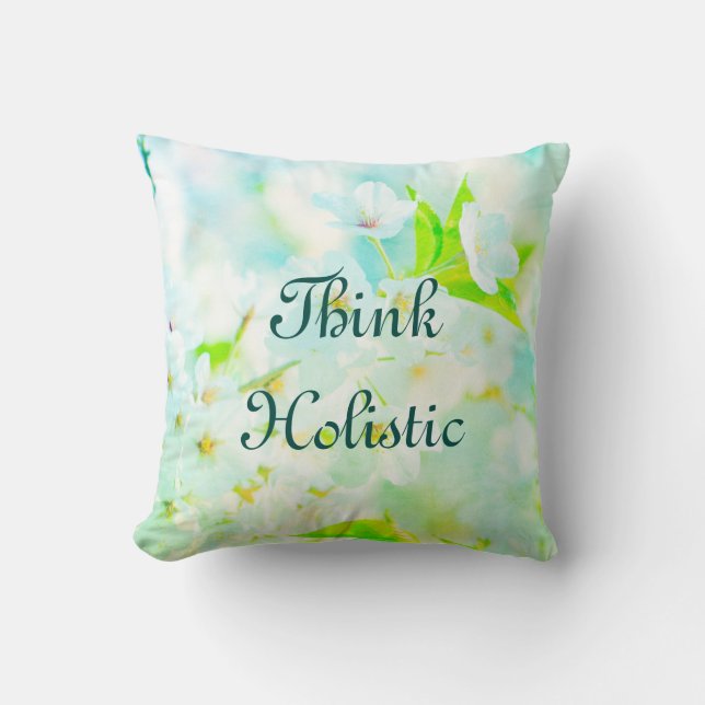 Tänka Holistic Vår Blommar Kudde (Framsida)