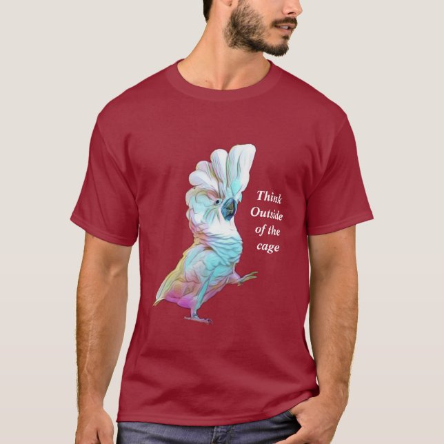 Tänka i Cockatoo utanför burfartyget T Shirt (Framsida)
