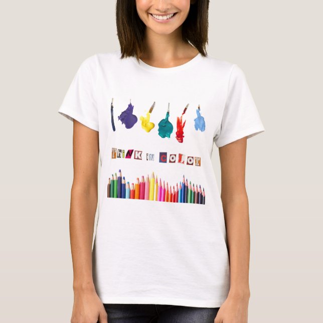 tänka i färg t shirt (Framsida)