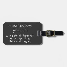 Tänka innan du agerar bagagebricka