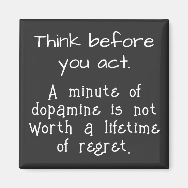 Tänka innan du agerar magnet (Framsidan)