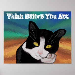 Tänka innan du Poster Motiveringellt