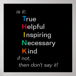 TÄNKA - innan ni talar - poster