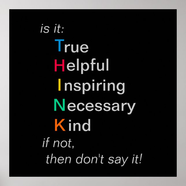 TÄNKA - innan ni talar - poster (Framsidan)