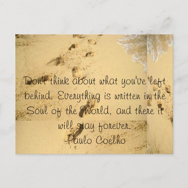 Tänka inte om vad du har Lämnat bakom vykort (Framsida)