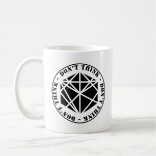 Tänka inte stencil Mugg