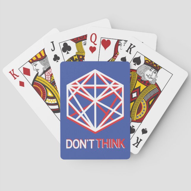 Tänka inte uppspelningskort casinokort (Baksidan)