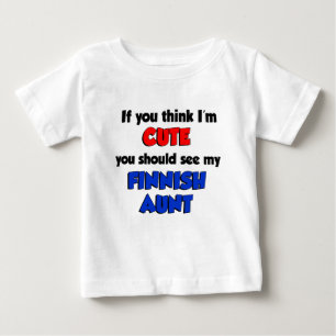 Tänka Jag är Cute Finska Moster T-shirt