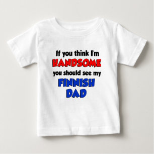 Tänka Jag är handlig finsk Pappa T-shirt