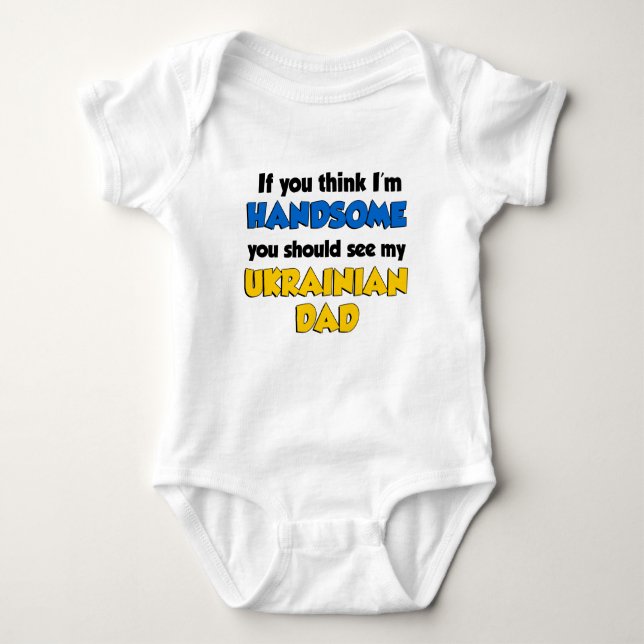 Tänka Jag är Handsome Ukrainska Pappa Tee (Framsida)