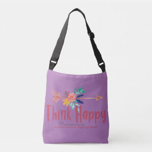 Tänka lycklig lilac cross-over bag axelväska