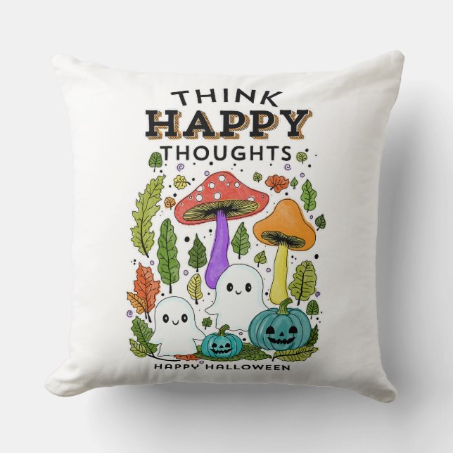 Tänka lycklig tankar Halloween Collection Kudde (Framsida)