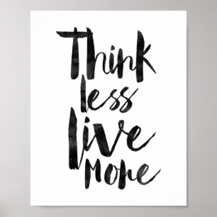 Tänka Mindre lever mer Poster