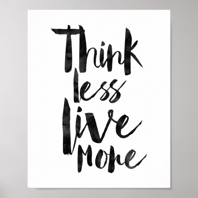 Tänka Mindre lever mer Poster (Framsidan)