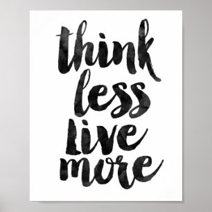 Tänka Mindre lever mer Poster