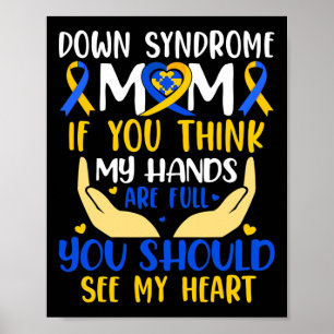 Tänka Mitt Händer är Fullt Down Syndrome Awareness Poster