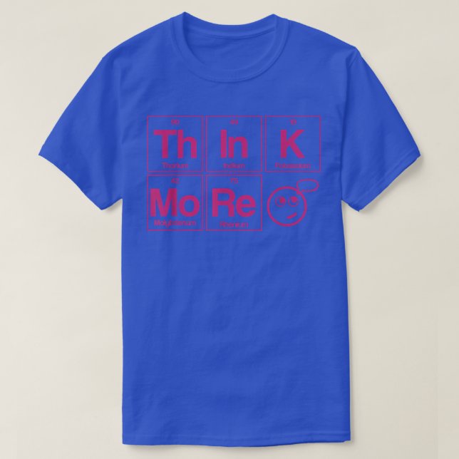 Tänka more - Rosa Periodic Bord Science Design T Shirt (Design framsida)