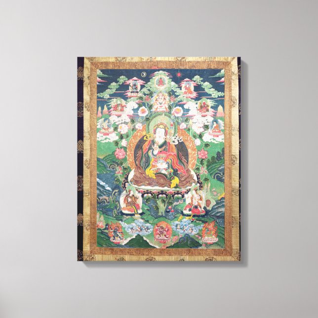 Tanka of Padmasambhava, c.749 AD Canvastryck (Framsida)