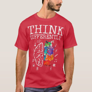 Tänka Olika neurodiversity Embrace ADHD Auti T Shirt