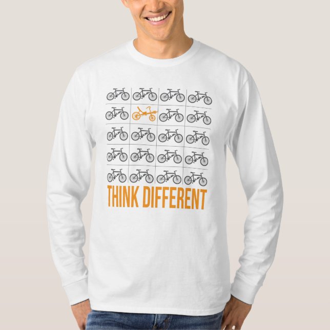 Tänka Olika nya cyklister T-Shirt (Framsida)
