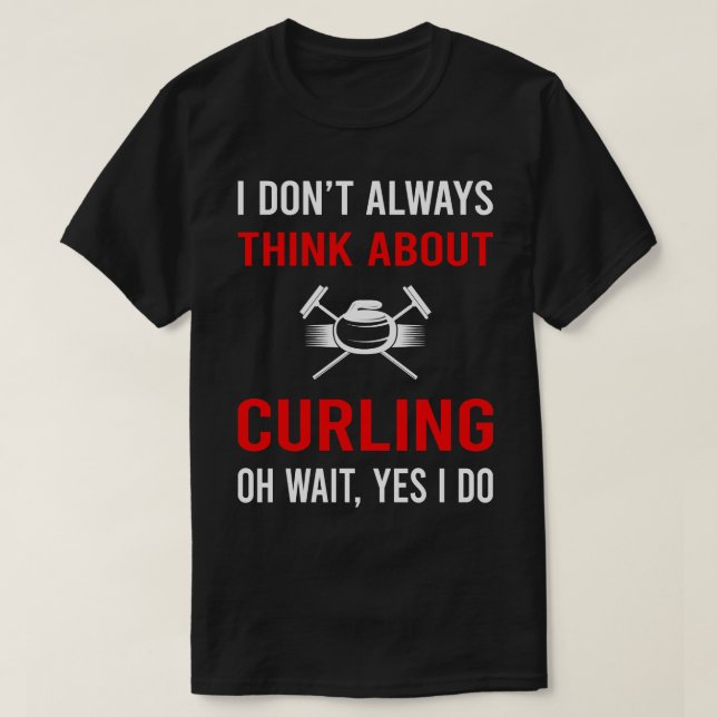 Tänka om Curling T Shirt (Design framsida)