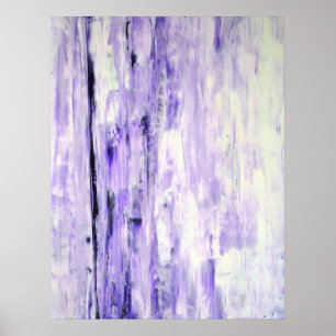 "Tänka Om det" Lavender Abstrakt Art Poster