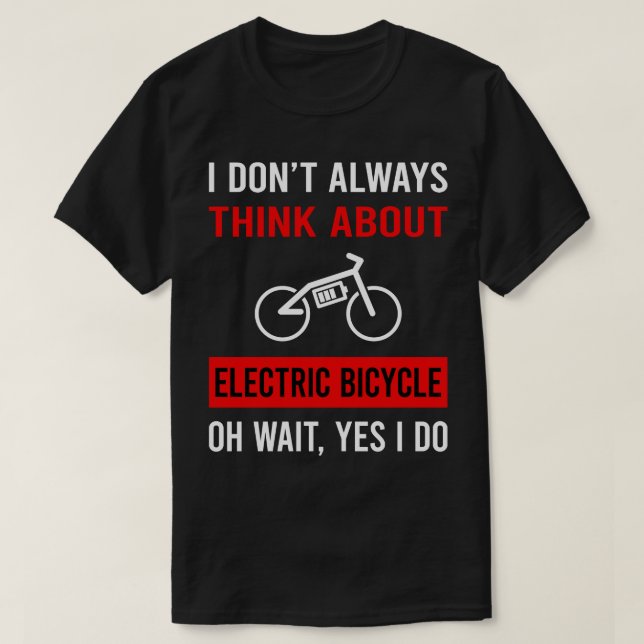 Tänka om Electric Bicycle E Bike Ecycle T Shirt (Design framsida)