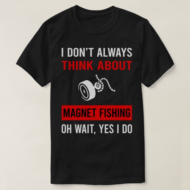 Tänka om fiske i magneter t shirt (Design framsida)