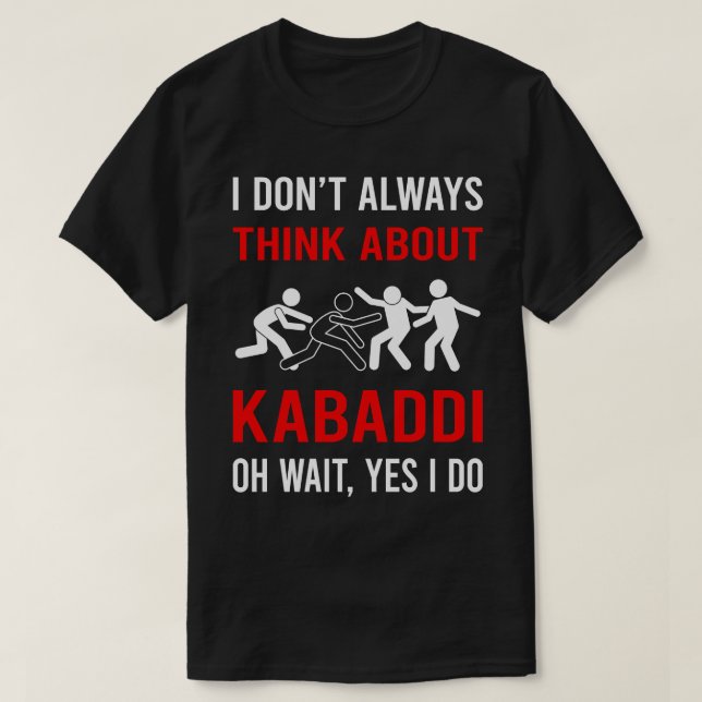 Tänka om Kabaddi T Shirt (Design framsida)