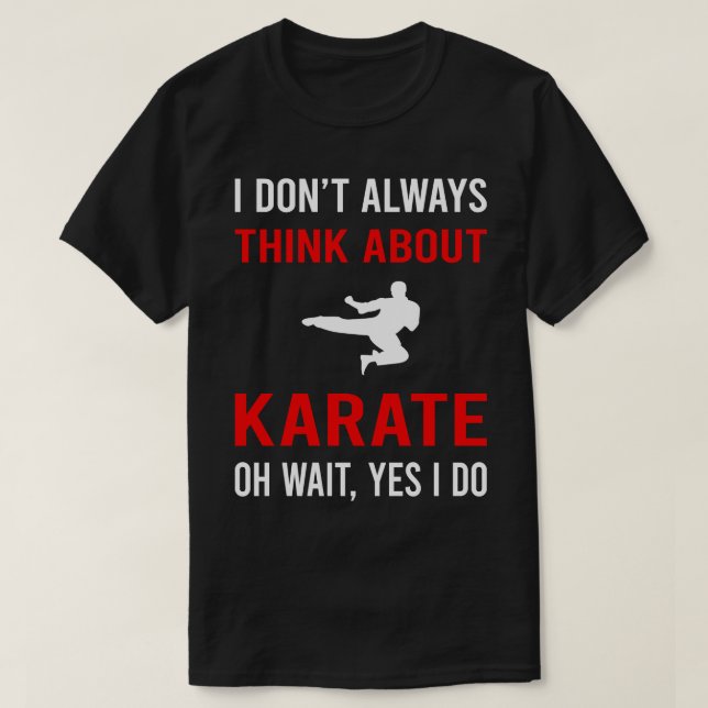 Tänka Om Karate T Shirt (Design framsida)