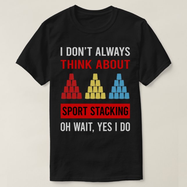 Tänka om Kopp Stacking Speed Stac T Shirt (Design framsida)