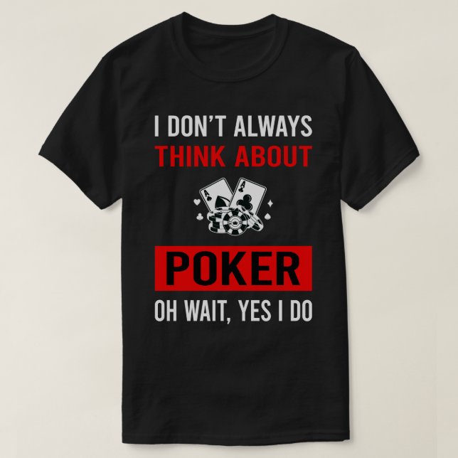 Tänka om Poker T Shirt (Design framsida)
