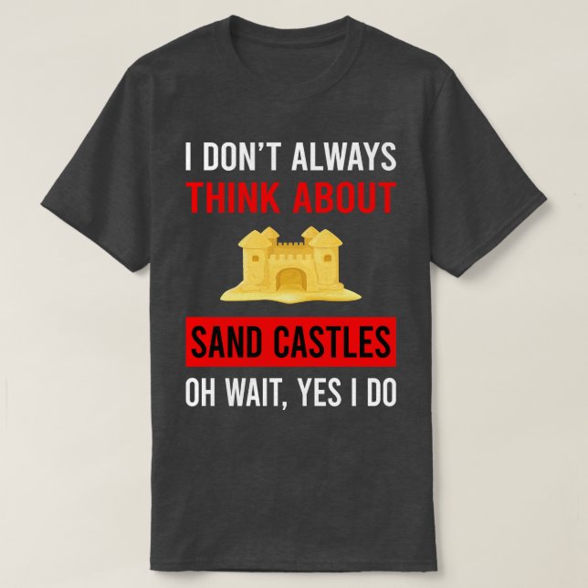 Tänka om Sand Castle T Shirt (Design framsida)