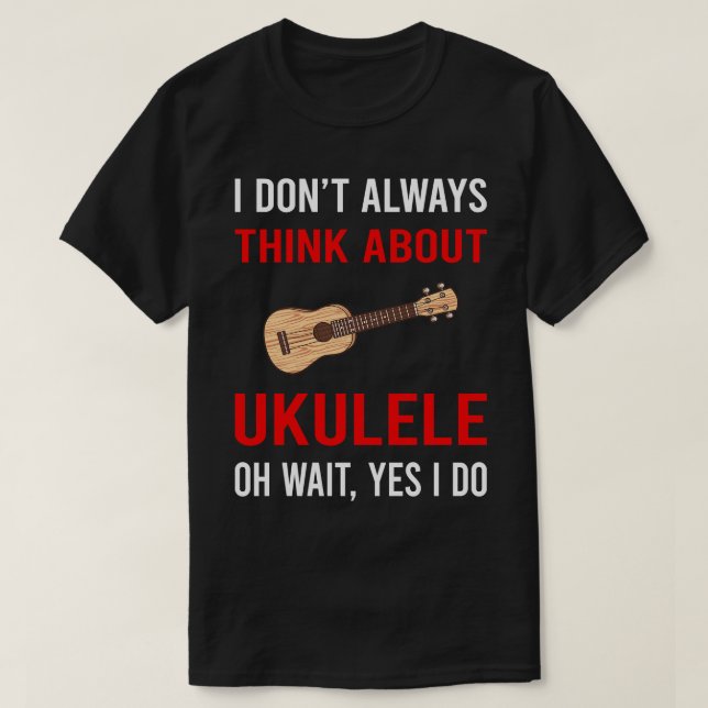 Tänka Om Ukulele T Shirt (Design framsida)
