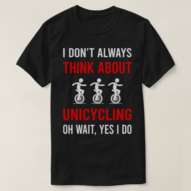 Tänka om Unicycling Unicle Unicyclist T Shirt (Design framsida)