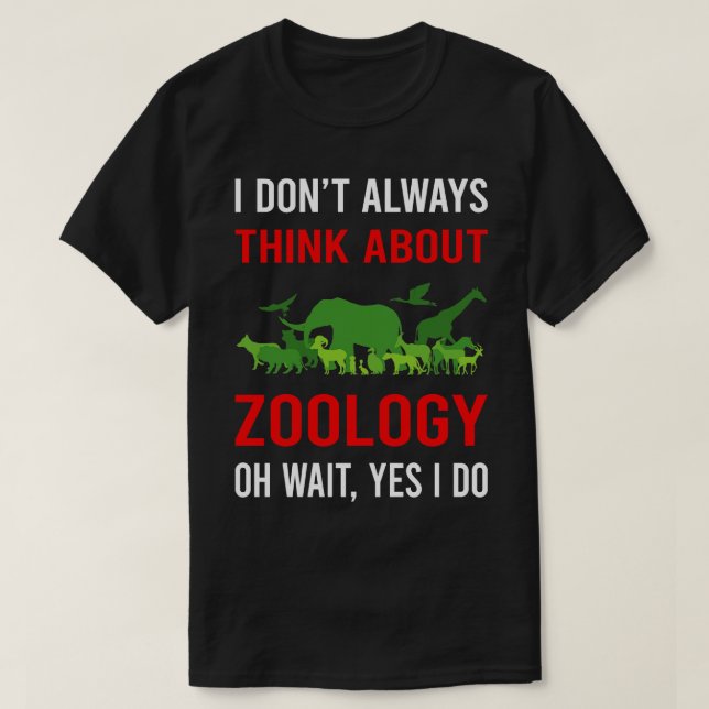 Tänka om zoologiska zoologer t shirt (Design framsida)