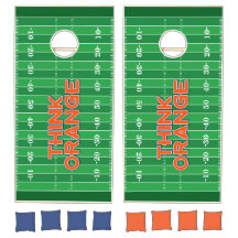 Tänka Orange Football Fält