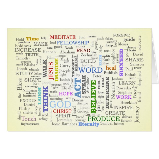 Tänka på dessa saker hälsningskort (Framsidan Horizontal)