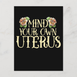 tänka på din egen uterus vykort